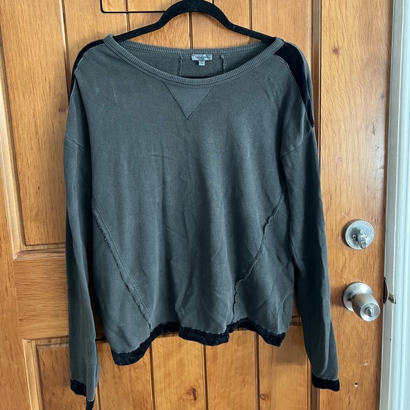 Splendid sweatshirt with velvet detail - Picture 1 of 2